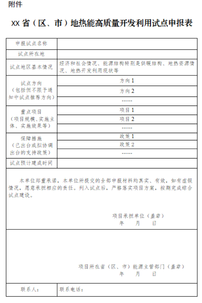 國家能源局綜合司關于組織開展地熱能高質量開發利用試點工作的通知-地大熱能